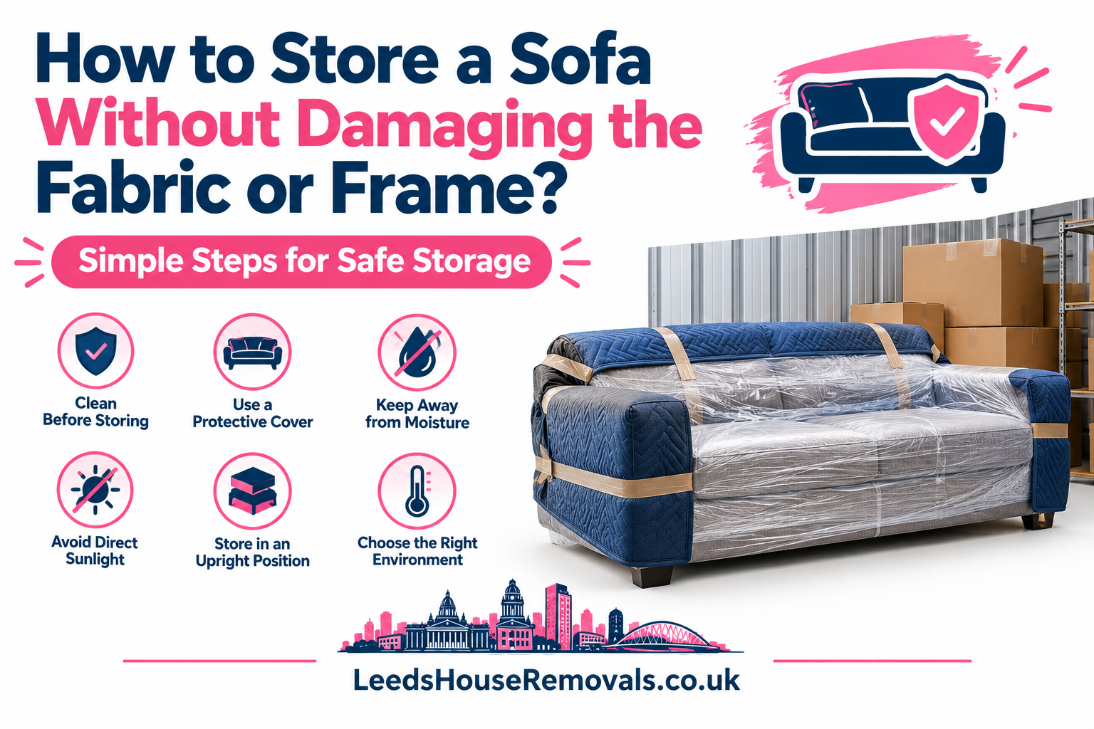 How to Store a Sofa Without Damaging the Fabric or Frame?